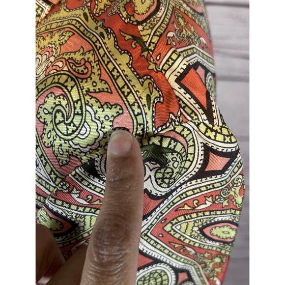 Ann Taylor Silk Paisley Blouse | Size 8 | Multicolor Long Sleeve Shirt - Picture 4 of 10